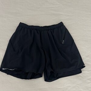 Men’s Lululemon Black Athletic Layered Running Shorts